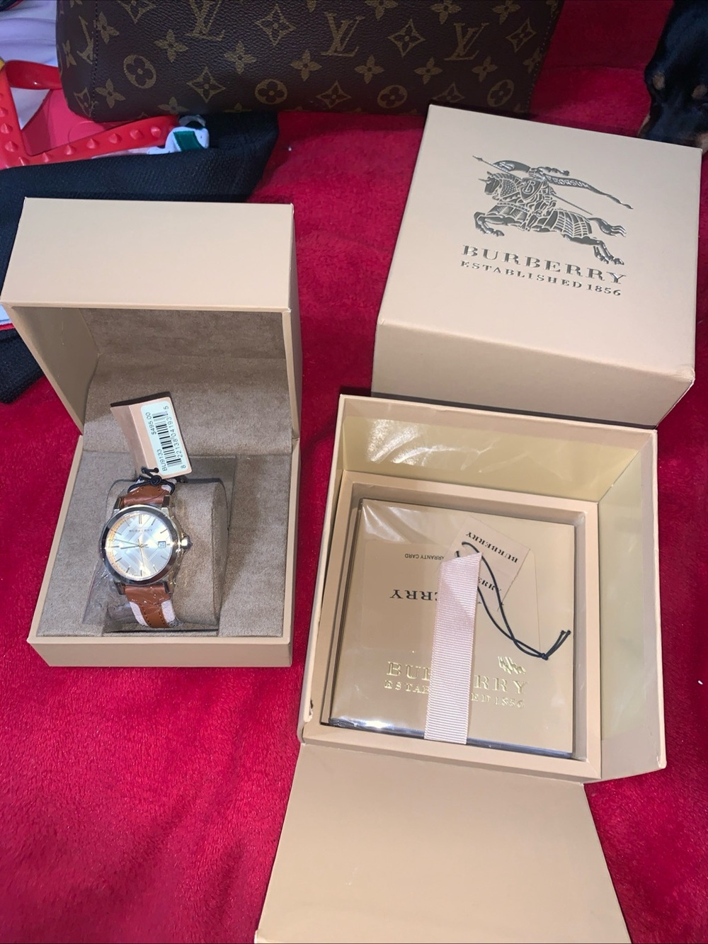 Burberry Silver Dial Men's Watch with Brown Leather Strap